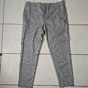 Zara Men's Black and White Checkered Pants